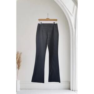 Black Striped Principal Design Size 10 Flare Pants